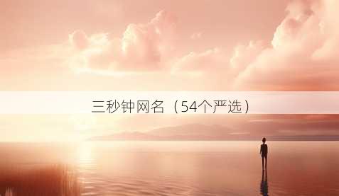 三秒钟昵称