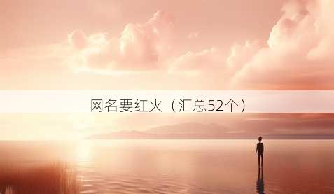 昵称要红火