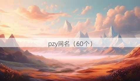 pzy昵称