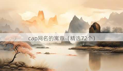 cap昵称的寓意