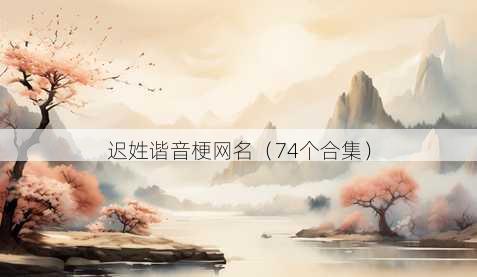 迟姓谐音梗昵称