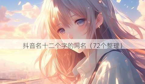 抖音名十二个字的昵称