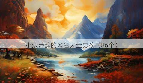 小众带辞的昵称大全男孩