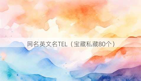 昵称英文名TEL
