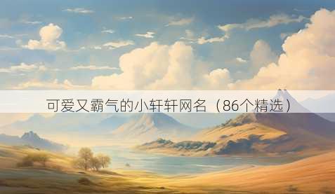 可爱又霸气的小轩轩昵称